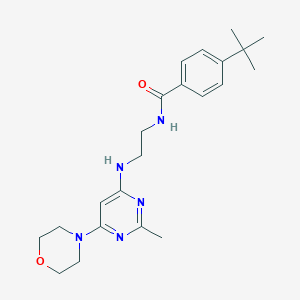 4-tert-butyl-N-(2-{[2-methyl-6-(4-morpholinyl)-4-pyrimidinyl]amino}ethyl)benzamide