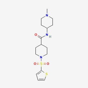 N-(1-methyl-4-piperidinyl)-1-(2-thienylsulfonyl)-4-piperidinecarboxamide