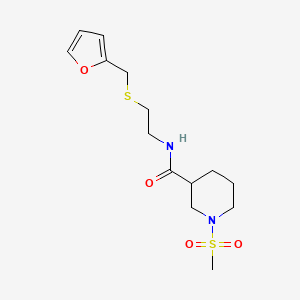 N-(2-{[(FURAN-2-YL)METHYL]SULFANYL}ETHYL)-1-METHANESULFONYLPIPERIDINE-3-CARBOXAMIDE