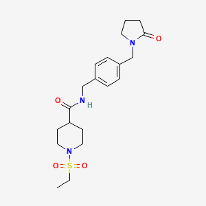 1-(ethylsulfonyl)-N-{4-[(2-oxo-1-pyrrolidinyl)methyl]benzyl}-4-piperidinecarboxamide