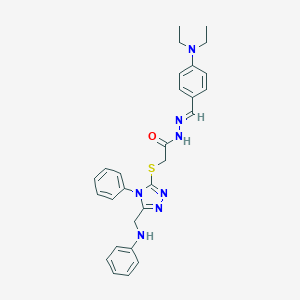 2-{[5-(anilinomethyl)-4-phenyl-4H-1,2,4-triazol-3-yl]sulfanyl}-N'-[4-(diethylamino)benzylidene]acetohydrazide