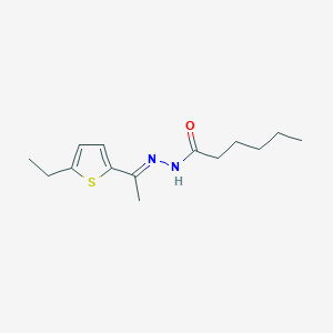 molecular formula C14H22N2OS B448888 N'-[1-(5-ethyl-2-thienyl)ethylidene]hexanohydrazide 