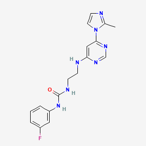 N-(3-fluorophenyl)-N'-(2-{[6-(2-methyl-1H-imidazol-1-yl)-4-pyrimidinyl]amino}ethyl)urea