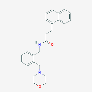 N-[2-(4-morpholinylmethyl)benzyl]-3-(1-naphthyl)propanamide