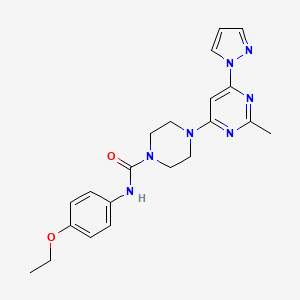 N-(4-ethoxyphenyl)-4-[2-methyl-6-(1H-pyrazol-1-yl)-4-pyrimidinyl]-1-piperazinecarboxamide