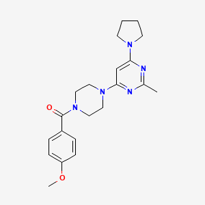 4-[4-(4-Methoxybenzoyl)piperazin-1-YL]-2-methyl-6-(pyrrolidin-1-YL)pyrimidine