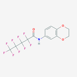 molecular formula C13H8F9NO3 B448894 N-(2,3-dihydro-1,4-benzodioxin-6-yl)-2,2,3,3,4,4,5,5,5-nonafluoropentanamide 