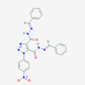 molecular formula C24H18N8O4 B448900 N'~4~,N'~5~-dibenzylidene-1-{4-nitrophenyl}-1H-1,2,3-triazole-4,5-dicarbohydrazide 
