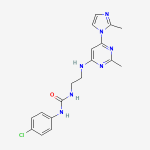 N-(4-chlorophenyl)-N'-(2-{[2-methyl-6-(2-methyl-1H-imidazol-1-yl)-4-pyrimidinyl]amino}ethyl)urea