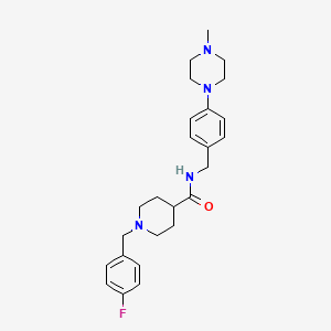 1-[(4-FLUOROPHENYL)METHYL]-N-{[4-(4-METHYLPIPERAZIN-1-YL)PHENYL]METHYL}PIPERIDINE-4-CARBOXAMIDE