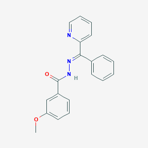 3-methoxy-N'-[(E)-phenyl(pyridin-2-yl)methylidene]benzohydrazide