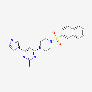 molecular formula C22H22N6O2S B4489054 4-(1H-imidazol-1-yl)-2-methyl-6-[4-(2-naphthylsulfonyl)-1-piperazinyl]pyrimidine 