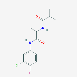 N~1~-(3-chloro-4-fluorophenyl)-N~2~-isobutyrylalaninamide