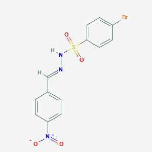 molecular formula C13H10BrN3O4S B448907 4-bromo-N'-{4-nitrobenzylidene}benzenesulfonohydrazide 