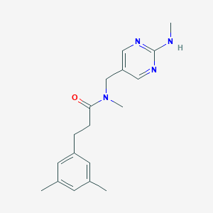 molecular formula C18H24N4O B4489085 3-(3,5-dimethylphenyl)-N-methyl-N-{[2-(methylamino)pyrimidin-5-yl]methyl}propanamide 