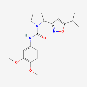 N-(3,4-Dimethoxyphenyl)-2-[5-(propan-2-YL)-1,2-oxazol-3-YL]pyrrolidine-1-carboxamide