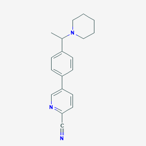 5-[4-(1-piperidin-1-ylethyl)phenyl]pyridine-2-carbonitrile