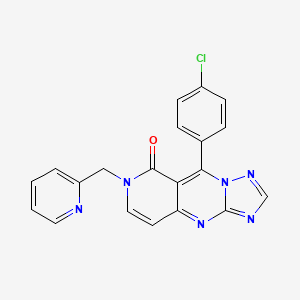 9-(4-chlorophenyl)-7-(2-pyridylmethyl)pyrido[4,3-d][1,2,4]triazolo[1,5-a]pyrimidin-8(7H)-one