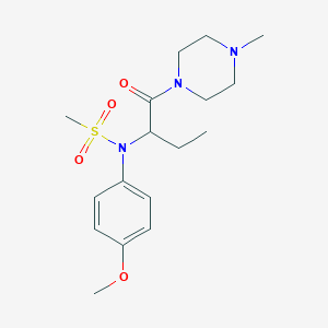 N-(4-methoxyphenyl)-N-{1-[(4-methyl-1-piperazinyl)carbonyl]propyl}methanesulfonamide