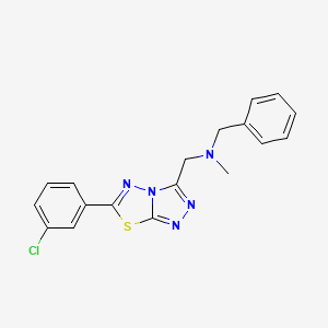 N-benzyl-1-[6-(3-chlorophenyl)[1,2,4]triazolo[3,4-b][1,3,4]thiadiazol-3-yl]-N-methylmethanamine