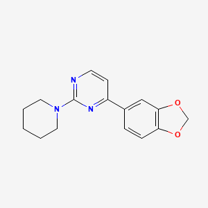 4-(2H-1,3-BENZODIOXOL-5-YL)-2-(PIPERIDIN-1-YL)PYRIMIDINE