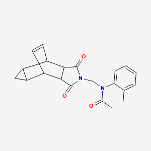 N-[(1,3-dioxooctahydro-4,6-ethenocyclopropa[f]isoindol-2(1H)-yl)methyl]-N-(2-methylphenyl)acetamide