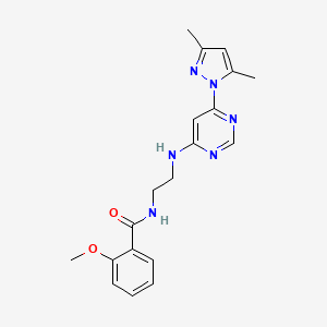 N-(2-{[6-(3,5-dimethyl-1H-pyrazol-1-yl)-4-pyrimidinyl]amino}ethyl)-2-methoxybenzamide