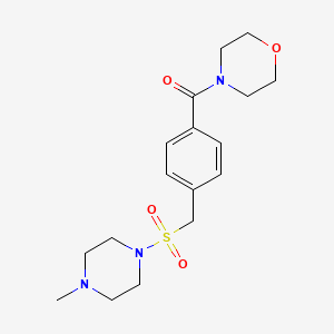 molecular formula C17H25N3O4S B4489162 4-(4-{[(4-METHYLPIPERAZIN-1-YL)SULFONYL]METHYL}BENZOYL)MORPHOLINE 