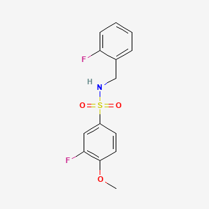 3-FLUORO-N-[(2-FLUOROPHENYL)METHYL]-4-METHOXYBENZENE-1-SULFONAMIDE