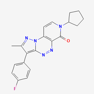 7-cyclopentyl-3-(4-fluorophenyl)-2-methylpyrazolo[5,1-c]pyrido[4,3-e][1,2,4]triazin-6(7H)-one