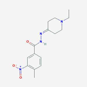 molecular formula C15H20N4O3 B448917 N'-(1-ethyl-4-piperidinylidene)-3-nitro-4-methylbenzohydrazide 