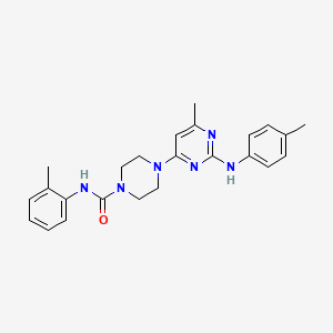 molecular formula C24H28N6O B4489182 4-{6-methyl-2-[(4-methylphenyl)amino]pyrimidin-4-yl}-N-(2-methylphenyl)piperazine-1-carboxamide 