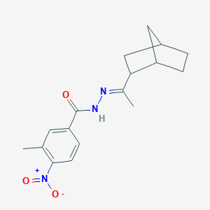 molecular formula C17H21N3O3 B448919 N'-(1-bicyclo[2.2.1]hept-2-ylethylidene)-4-nitro-3-methylbenzohydrazide 
