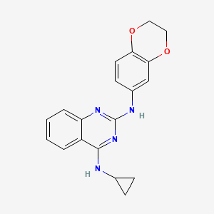 N~4~-cyclopropyl-N~2~-(2,3-dihydro-1,4-benzodioxin-6-yl)-2,4-quinazolinediamine