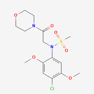 N-(4-chloro-2,5-dimethoxyphenyl)-N-[2-(4-morpholinyl)-2-oxoethyl]methanesulfonamide