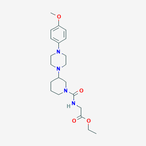 molecular formula C21H32N4O4 B4489209 ethyl N-({3-[4-(4-methoxyphenyl)-1-piperazinyl]-1-piperidinyl}carbonyl)glycinate 