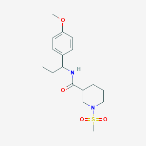 N-[1-(4-methoxyphenyl)propyl]-1-(methylsulfonyl)-3-piperidinecarboxamide