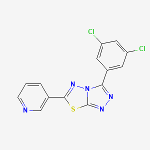 molecular formula C14H7Cl2N5S B4489227 3-(3,5-DICHLOROPHENYL)-6-(3-PYRIDYL)[1,2,4]TRIAZOLO[3,4-B][1,3,4]THIADIAZOLE 