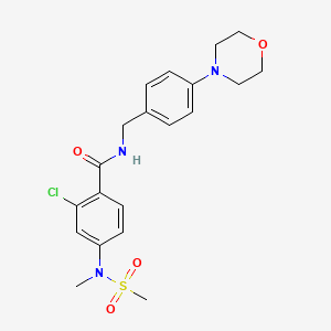 2-CHLORO-4-(N-METHYLMETHANESULFONAMIDO)-N-{[4-(MORPHOLIN-4-YL)PHENYL]METHYL}BENZAMIDE