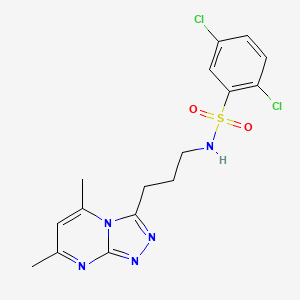 2,5-dichloro-N-[3-(5,7-dimethyl[1,2,4]triazolo[4,3-a]pyrimidin-3-yl)propyl]benzenesulfonamide