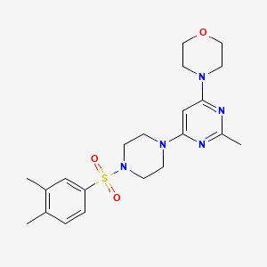 4-{6-[4-(3,4-Dimethylbenzenesulfonyl)piperazin-1-YL]-2-methylpyrimidin-4-YL}morpholine