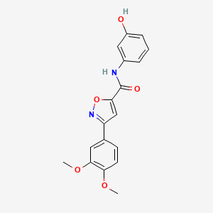 3-(3,4-dimethoxyphenyl)-N-(3-hydroxyphenyl)-1,2-oxazole-5-carboxamide