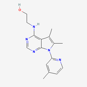 2-{[5,6-dimethyl-7-(4-methyl-2-pyridinyl)-7H-pyrrolo[2,3-d]pyrimidin-4-yl]amino}ethanol