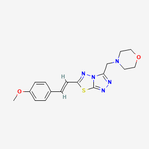 6-[2-(4-methoxyphenyl)vinyl]-3-(4-morpholinylmethyl)[1,2,4]triazolo[3,4-b][1,3,4]thiadiazole