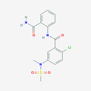 N-(2-CARBAMOYLPHENYL)-2-CHLORO-5-(N-METHYLMETHANESULFONAMIDO)BENZAMIDE