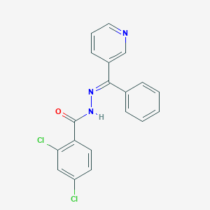 molecular formula C19H13Cl2N3O B448928 2,4-dichloro-N'-[phenyl(3-pyridinyl)methylene]benzohydrazide 