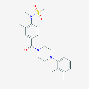 N-{4-[4-(2,3-DIMETHYLPHENYL)PIPERAZINE-1-CARBONYL]-2-METHYLPHENYL}-N-METHYLMETHANESULFONAMIDE