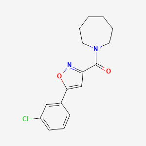 Azepan-1-yl-[5-(3-chlorophenyl)-1,2-oxazol-3-yl]methanone