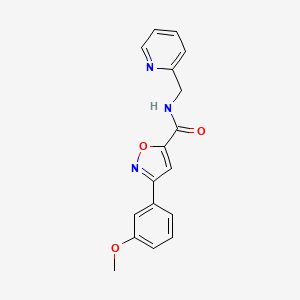 3-(3-METHOXYPHENYL)-N-[(PYRIDIN-2-YL)METHYL]-1,2-OXAZOLE-5-CARBOXAMIDE