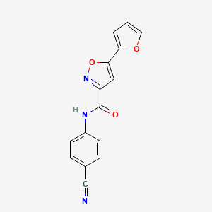 molecular formula C15H9N3O3 B4489320 N-(4-cyanophenyl)-5-(2-furyl)-3-isoxazolecarboxamide 